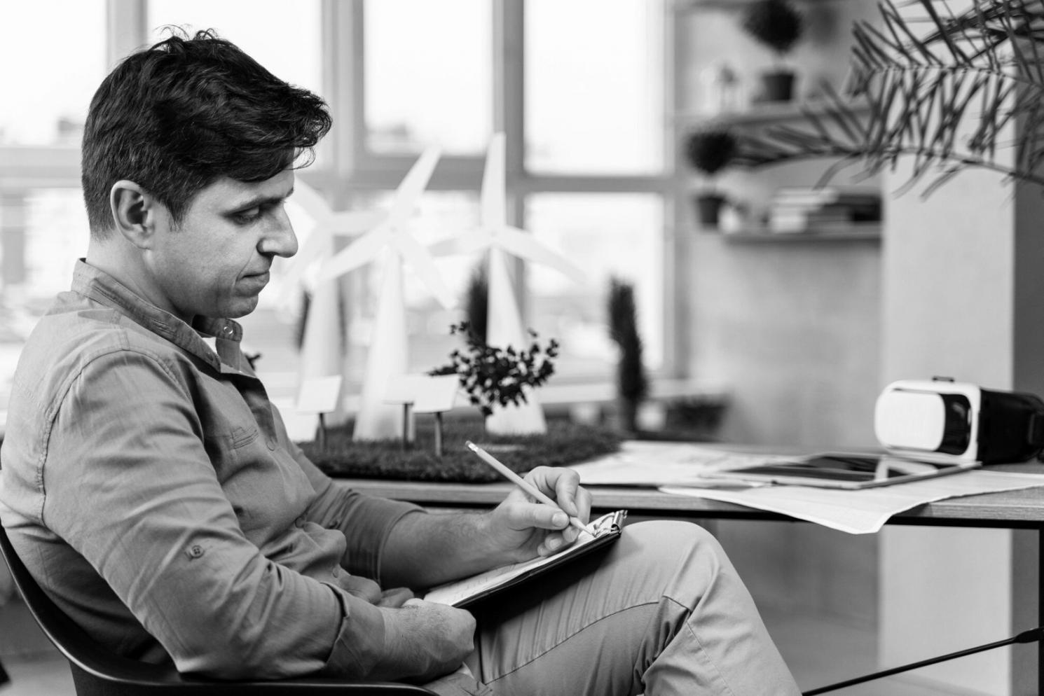 Professional financial planning workspace